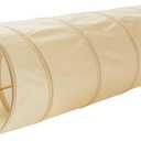 3 Sprouts Kids Play Tunnel - Pop Up Collapsible Tunnels with Recycled Fabric - Fun Crawling Tunnel for Toddler, Baby, Children to Crawl Through, Gross Motor Toy for Indoor Play - Beige