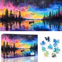 1000 Piece Jigsaw Puzzles for Adults -Ethereal VoyageIrregular Shaped Pieces for Challenging Fun, No Dust Oversize Starry Sky Artistic Puzzle, Gifts for Family Game Night 31.5 x 16 inch (Aurora)