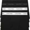 Calvin Klein Men's Cotton Classics 5-Pack Boxer Brief (Medium, 3 Black Bodies W / Black Wb, 2 Black Bodies W / White Wb)