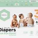 Clear+Dry Disposable Diapers | RashShield Protection, Leakproof Design, Hypoallergenic Diaper Set (Size 3 (192)