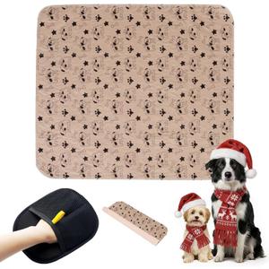 Puppy Pee Pads with Pheromones, Washable Puppy Training Pads for Dogs Reusable Puppy Potty Pads for Dogs and Cats(with Pet Hair Removal Gloves)