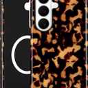 Magnetic Tortoise Shell Case for Samsung Galaxy S26 Ultra, Compatible with MagSafe, Cute Brown Aesthetic Leopard Print Soft TPU and Hard PC Shockproof Protective Phone Cover for Women Girls
