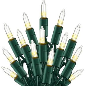 TW SHINE Warm White Christmas Lights Outdoor, Incandescent Christmas Light Indoor, Waterproof Christmas Tree String Lights for Xmas Decorations