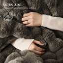 EverGrace Ultra Soft Luxury Fluffy Faux Rabbit Fur Throw Blanket, Thick Warm Bubble Throw for Bed, Cozy Plush Reversible Blankets for Couch, Chair, Sofa, Dark Taupe, 60x80 Inches