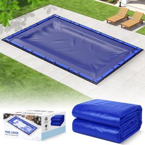 Inground Pool Cover,18 x 36 Ft Rectangle Pool Cover for Off-Season Swimming Pool Protection,4 ft Overlap,Cold and UV-Resistance,Easy Installation