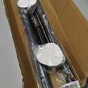 Tension Curtain Rod 51-126 Inch, Long Curtain Rod No Drilling for Window or Bathroom, Outdoor Curtain Rods for Patio Tension Rods, Easy to Install, Never Rust, Rod Diameter 1.26 Inches - Black