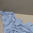 JustVH Women's Maternity Long Sleeve Off Shoulder Pregnancy Photography Dress for Baby Shower Photoshoot Party (Medium, Blue)