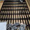 Amazon Basics Foldable Octagonal Metal Exercise Dog Playpen - Indoor/Outdoor, Single Door, Large (8 Panels, 24 x 42), Easy to assemble and store, 42" - Large, Black