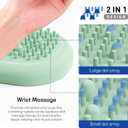 ELETIUO Massage Wrist Rest Set for Keyboard and Mouse - Stress Relief Ergonomic Support with Acupressure Points, Non-Slip Honeycomb Base,Breathable Silicone for Office Gaming Typing Pain Relief,Green, 15.75 x 3.15 inches