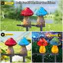 2 Pack Solar Powered Red and Blue Mushroom Floor Lights, Garden Decorative Resin Cute Mushroom lamp, Wireless Dusk to Dawn LED Lights Waterproof.
