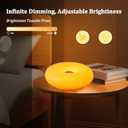 Donut Table Lamp,Creative Orange Donut Atmosphere Lamps with Plastic Shade,Retro-Modern Table Light,3-Color Dimmable Nightstand Lamp for Bedroom and Desk, Aesthetic Home Decor & Gifts (Orange)
