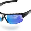 Deafrain Polarized Sports Sunglasses Men: Running Sunglasses Women Wrap Around Glasses for Fishing Driving UV400 Protection TR90