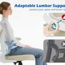 TRALT Ergonomic Office Chair - Desk Chair with Adjustable Lumbar Support Computer Chair - Mesh Comfy Chair with Flip-up Armrests - Gaming Chairs for Adults Home Office (Leather, Beige), Pack of 1