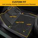 Falafa Floor Mats for Chevy Trax 2024 2025 & Buick Envista, All Weather TPE Heavy Duty Floor Liners, 1st and 2nd Row Full Set Car Mats, Black