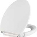 SS114 Slow Close Elongated Toilet Seat and Lid Compatible with TOTO SS113/SS154/SS224/SS204 Traditional Toilet Seat Replacement with Toilet Bolts and Nut, Cotton White