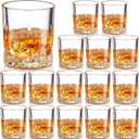Yaomiao 16 pack Old Fashioned Whiskey Glasses Bulk 10 oz Bourbon Cocktail Rocks Glasses for Whiskey Bourbon Liquor and Cocktail Drinks Gift 