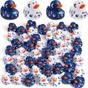 Jerify 12 Pcs 2 Inch Cruise Ducks for Hiding Mini Rubber Ducks for Cruise Ships Bath Toys Duckies for Kids Adult Valentine's Day Carnival Party Birthday Gifts Blue and White