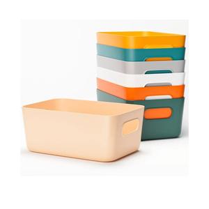 VECH Storage Baskets，7 Pack Plastic Storage Boxes for Shelves，Stackable Cupboard Organiser，Kitchen Storage & Organisation,Bathroom Storage Basket,Shelf Storage Box for Kitchen,Office and Home