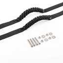 Savadicar 2 Pack Paracord Roll Bar Grab Handles for 2018-2024 Jeep Wrangler JL JLU 4XE & Gladiator JT, Comfortable Cylindrical Weave for Secure Grip, Essential Interior Accessories, Black