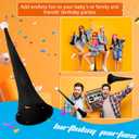 16 Pcs 24 Inch Collapsible Stadium Horn Vuvuzela Plastic Trumpet Horn Blow Horn Noisemakers for Sporting Events School Graduation Sports Games Themed Party Favors (Color set 1)