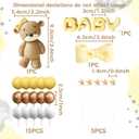 Yellow Baby Shower Cake Decoration Bear Cake Topper Gender Reveal Cake Decoration Green Gold Balls Cake Topper for Baby Shower Birthday Party Decoration