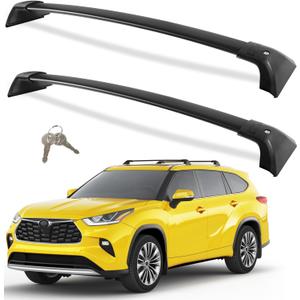 Wonderdriver Lockable Roof Rack Cross Bars 260lbs Fit for Toyota Highlander 2020-2026 XLE Limited Platinum Hybrid, Aluminum Crossbars Rooftop Luggage (Not for Grand Highlander)
