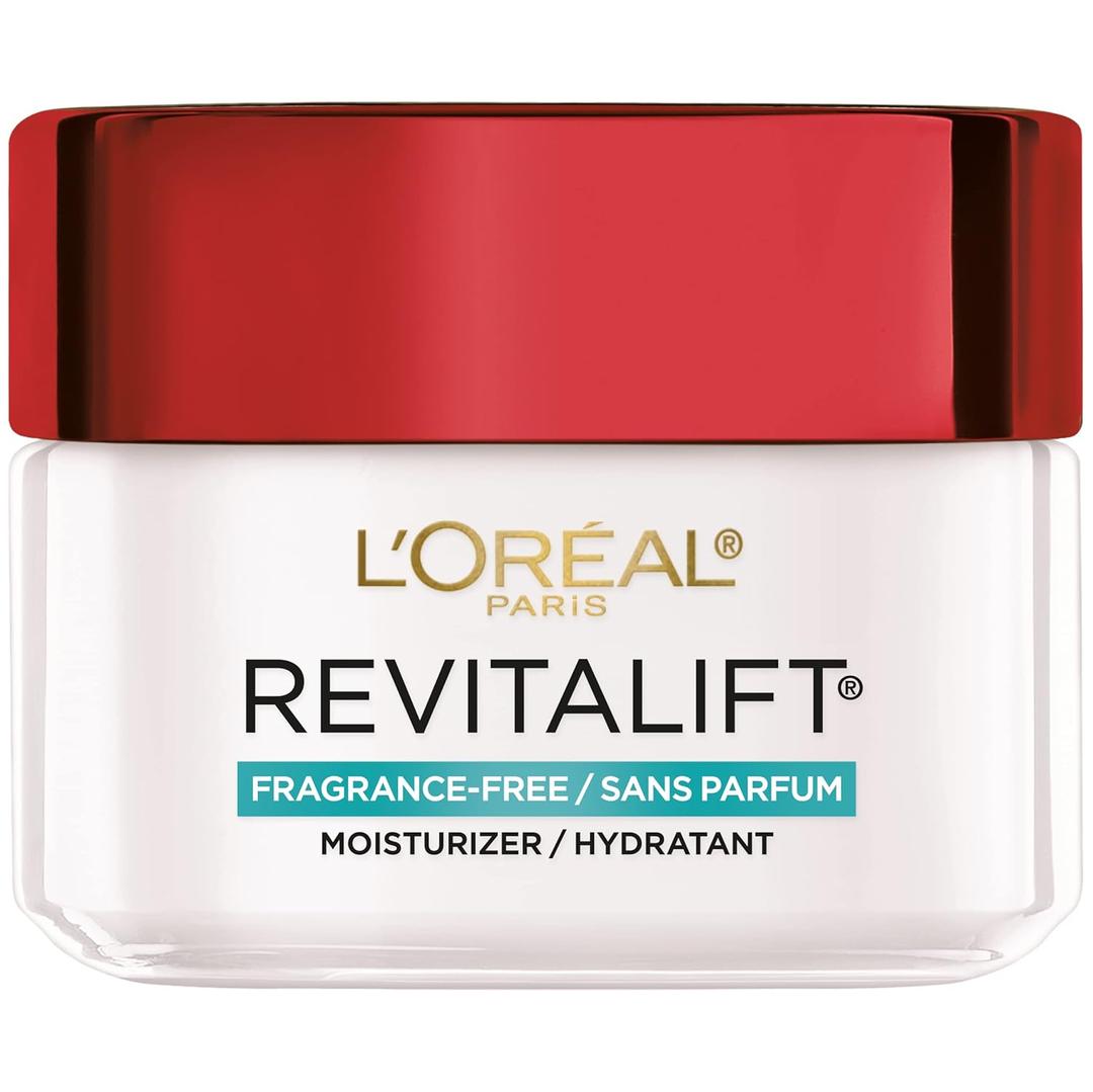 LOreal Paris Revitalift Anti Aging Face and Neck Cream, Smoothing and Firming Moisturizer for 24HR Hydration, Fragrance Free, 1.7 Oz