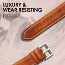 EDIMENS Leather Bands Compatible with Apple Watch 46mm 45mm 44mm 42mm(Series 1 2 3) Band Men Women, Vintage Genuine Leather Wristband Replacement Band Compatible for Apple Watch iwatch Series 10 9 8 7 6 5 4 SE2 SE