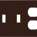 Coffee Brown 3 Gang 2 Toggle 1 Duplex Combination Light Switch Plate Decorative Triple Toggle Wall Plate Cover Electrical Faceplate Switch Face Plate