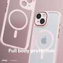 miak for iPhone 15 Plus Case, Strong Magnetic Compatible with MagSafe, Camera Lens Full Cover Case, Pink