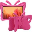 JGY Fire HD 10 Kids Tablet 10.1 2021 Case for Kids Pretty Butterfly Case for Girl EVA Foam Full Cover Sturdy Fire HD 10 10.1" Tablet Kids case with Stand Pencil Holder Shockproof Kids case (Rose)