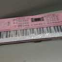 Keyboard Piano 61 Lighted Keys, Electric Keyboard Kit with 100 Voices, 100 Rhythms - Built-In Speaker, Microphone, Sheet Stand and Power Supply, Gift for Children Beginners [Pink, Piano Only], Compact