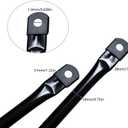 Metal Garden Swing Hanging Rods, Swing Replacement Rods, Round Metal Rods for Garden Swing Seat, Swing Boom, Swing Set Boom, Swing Pole. 2-Pack, Black (95.5cm/37.6in)