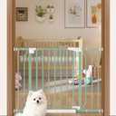 Cideny 29"-40" Baby Gate for Stairs, Auto Close Stroller Friendly Dog Gate Indoor for Doorways, Pressure Mounted Baby Gate, Easy Walk Through Gate for Children & Pets, Green