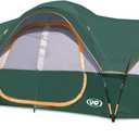 UNP Camping Tent 10-Person-Family Tents, Parties, Music Festival Tent, Big, Easy Up, 5 Large Mesh Windows, Double Layer, 2 Room, Waterproof, Weather Resistant, 18ft x 9ft x78in, Blue