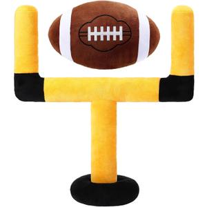 Sliner Football Pillow Set Fluffy Football Goal Pillows with Ball Stuffed Throw Pillow Soft Sports Ball Strong Interactive Sports Creative Room Decor Birthday Party Gift