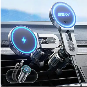 LISEN for Qi2.2 25W MagSafe Car Mount Charger, Valentines Day Gifts [Stable & Fast Charging] Magnetic Wireless Car Charger, Car Phone Holder Charger Fits iPhone 17 Pro Max Plus Air 16/15/14/13/12