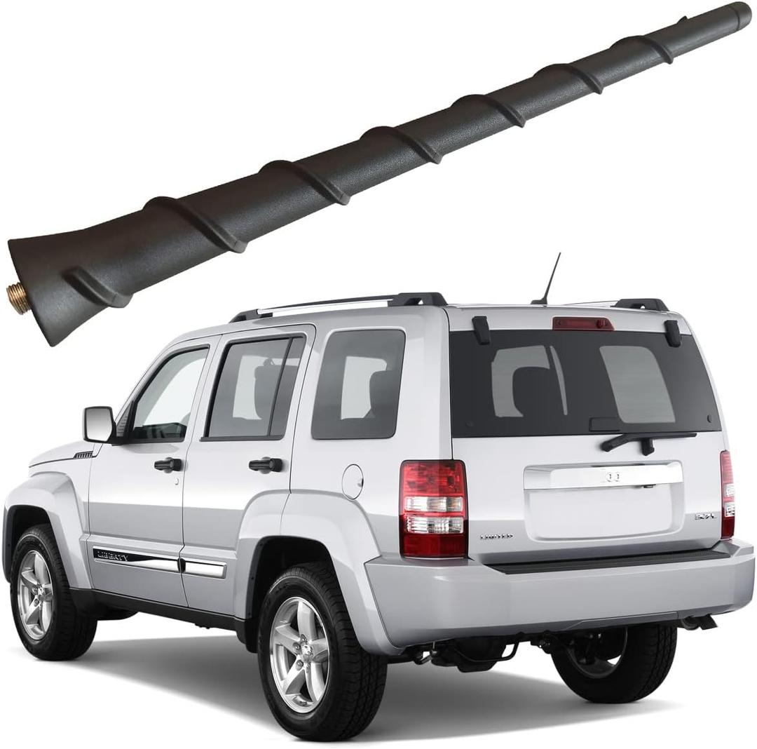 Rubber Antenna for Jeep Liberty (2011-2012), Jeep Liberty Antenna - Car Wash Proof, 8 Inch Internal Copper Coil Antenna Mast Replacement