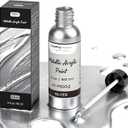 Nicpro Silver Leaf Paint - 2oz/60ml Metallic Silver Acrylic Paint, Water-Based Non Toxic Non Fading Touch Up Paints for Crafts, Metal, Wood, Clay, Fabric, Canvas, Furniture, Handcrafts, Art Supplies