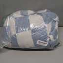 Checkered Blanket, Cozy Soft Throw Blankets for Couch Bed, Fluffy Plaid Lightweight Comfy Travel Picnic Blanket Gifts for Sofa Chair Living Room Camping (Blue, Throw 50"x60")