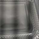 20 Pcs Plastic Clear Lids for 8x8 Aluminum Foil Pans, 1 Inch Height Disposable Dome Lids Only, Airtight Cover for Half Size Steam Table Pans, Catering, Baking, Food Storage