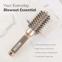 Sndyi Small Round Brush for Blow Out, Nano Thermal Ceramic Ionic Round Hair Brush with Boar Bristles, Boost Shine & Volume, For Short Hair with Quick Blow Drying & Salon Styling - 2.3'', Barrel 1.3''