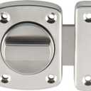 Alise Gate Latch Slide Bolt Latches Lock,Large Size Safety Double Sided Rotate Gate Hardware,SUS304 Stainless Steel Gate Latch,Brushed Finish,78mmx65mm