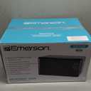 Emerson MW7302B Compact Countertop Microwave Oven with Touch Control, LED Display, 700W, 10 Power Levels, 6 Auto Menus, Glass Turntable and Child Safe Lock, 0.7 Cu., Ft. Black