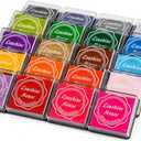 Lsushine Craft Ink Pad Stamps Partner DIY Color,20 Colors Rainbow Finger Ink pad for Kids (Pack of 20)