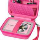 Carrying & Protective Case for Digital Camera, AbergBest 21 Mega Pixels 2.7" LCD Rechargeable HD/Kodak Pixpro/Canon PowerShot ELPH 180/190 / Sony DSCW800 / DSCW830 Cameras for Travel - Bright Pink
