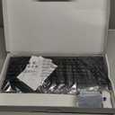 Trueque Wireless Keyboard and Mouse Combo - Full-Size Quiet Keyboard with Palm Rest, Phone Holder, Multimedia Keys, Power Switch, Compatible with Windows, Chrome OS, PC, Laptop (Batteries Included) (Black)