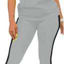 Nimsruc Biker Short Sets Women 2 Piece Outfits Summer Short Sleeve Jogger Tracksuit, Large