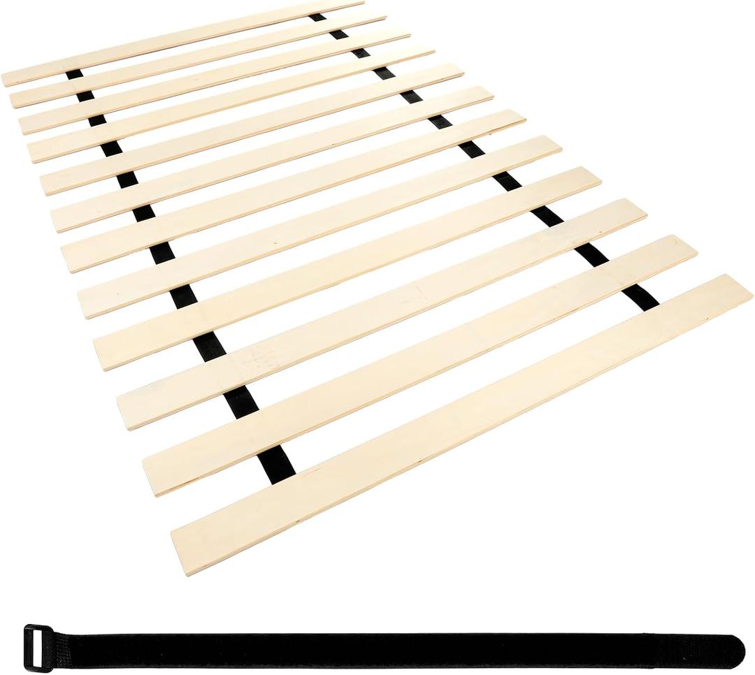 Geetery Twin XL to Full XL Bed Frame Converter & 10 Straps, Foldable 54x80 Inch Wood Bunkie Board for Mattress Support, Heavy Duty Wooden Bed Slats Extension for Dorm Beds Upgrades and Sleeping Space
