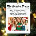 The Besties Times Acrylic Ornament 2025, Acrylic Picture Frame Ornament, Christmas Gift for Women Best Friend, DIY Christmas Photo Frame Keepsakes for Tree Decorations, Friendship Gifts for Women